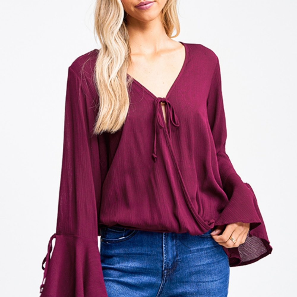 NEW Burgundy top in size small